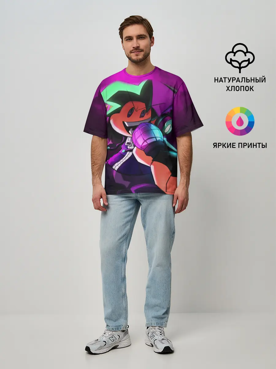 Мужская футболка оверсайз / Бойфренд