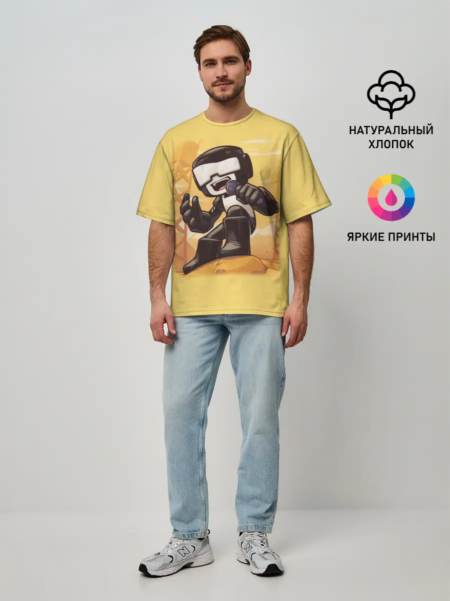 Мужская футболка оверсайз / Танкист