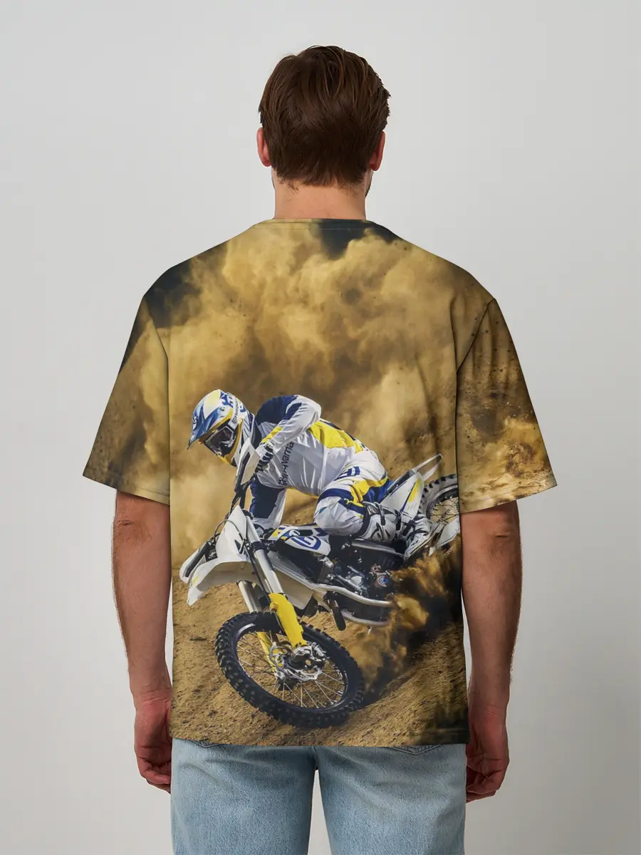 Мужская футболка оверсайз / HUSQVARNA / ХУСКВАРНА / SPORT