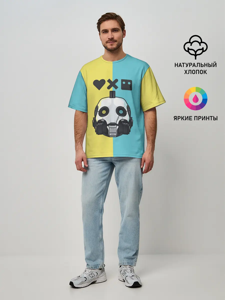 Мужская футболка оверсайз / XBOT 4000 | Love, Death and Robots