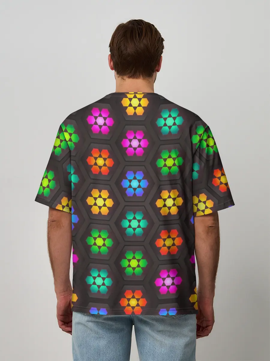 Мужская футболка оверсайз / Наночастицы