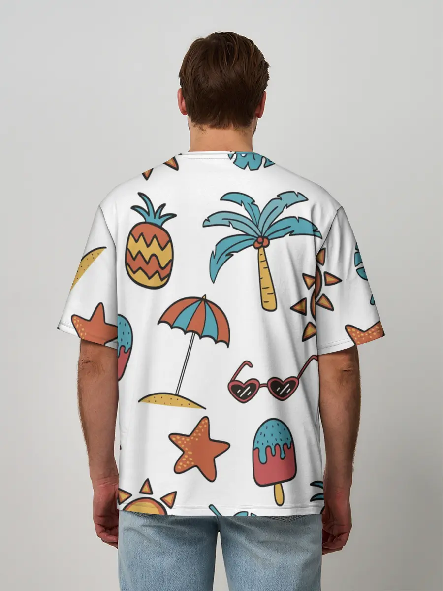 Мужская футболка оверсайз / Summer with love