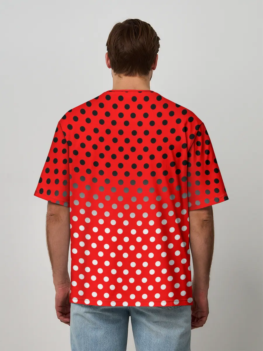 Мужская футболка оверсайз / ГОРОШЕК