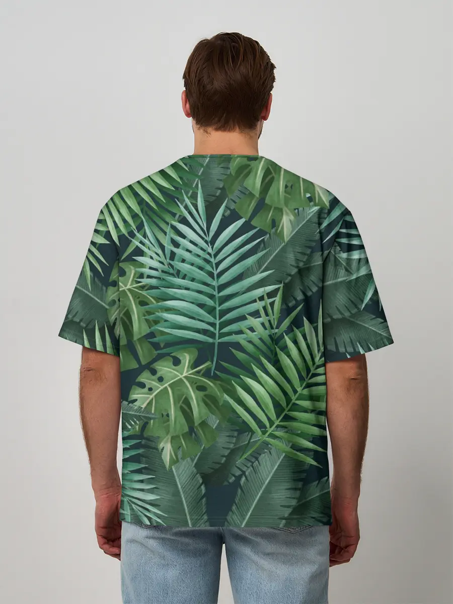 Мужская футболка оверсайз / Тропики