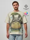 Мужская футболка оверсайз / My Neighbor Totoro заяц с чешуей