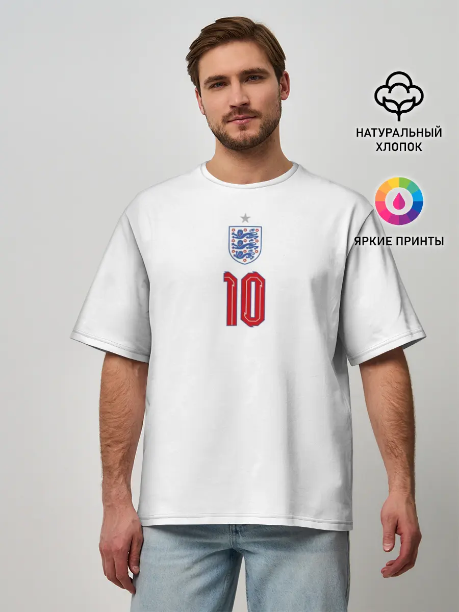 Мужская футболка оверсайз / Стерлинг форма Англия