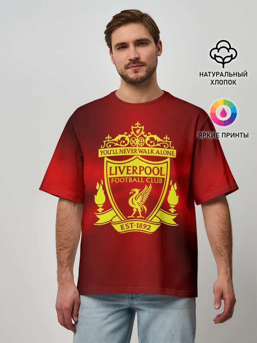 Мужская футболка оверсайз / ФК Ливерпуль