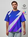 Мужская футболка оверсайз / SPORT STYLE BLUE