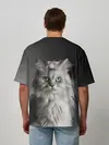 Мужская футболка оверсайз / Кот и мышка