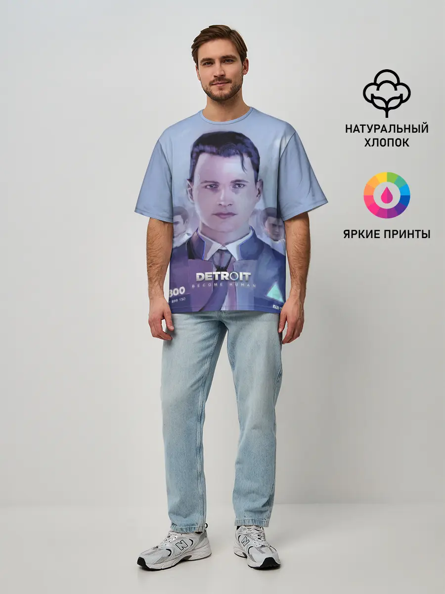 Мужская футболка оверсайз / Detroit become human