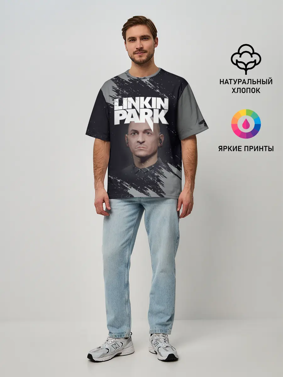 Мужская футболка оверсайз / ЧЕСТЕР | ЛИНКИН ПАРК