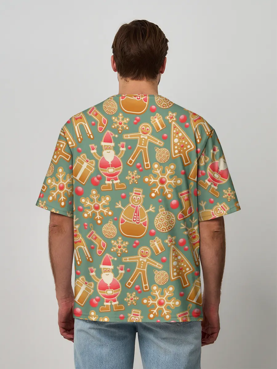 Мужская футболка оверсайз / Новый год 2021