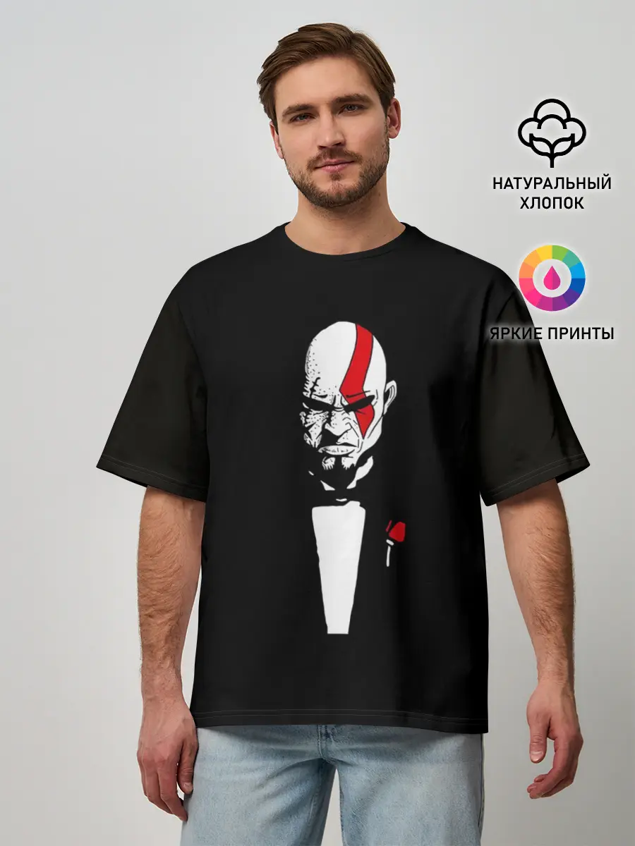 Мужская футболка оверсайз / GOD OF WAR