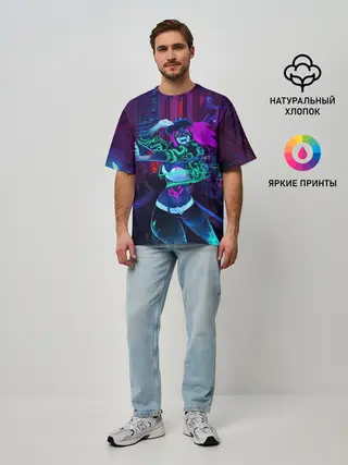 Мужская футболка оверсайз / KDA Akali