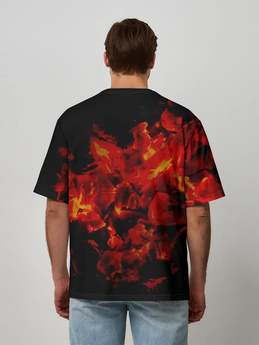 Мужская футболка оверсайз / Шашлык