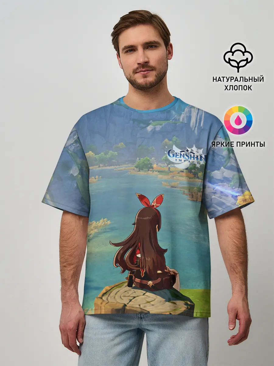 Мужская футболка оверсайз / Genshin Impact
