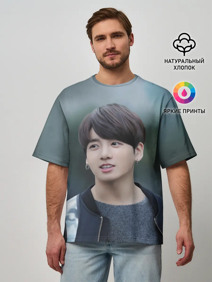 Мужская футболка оверсайз / Корейский Поп