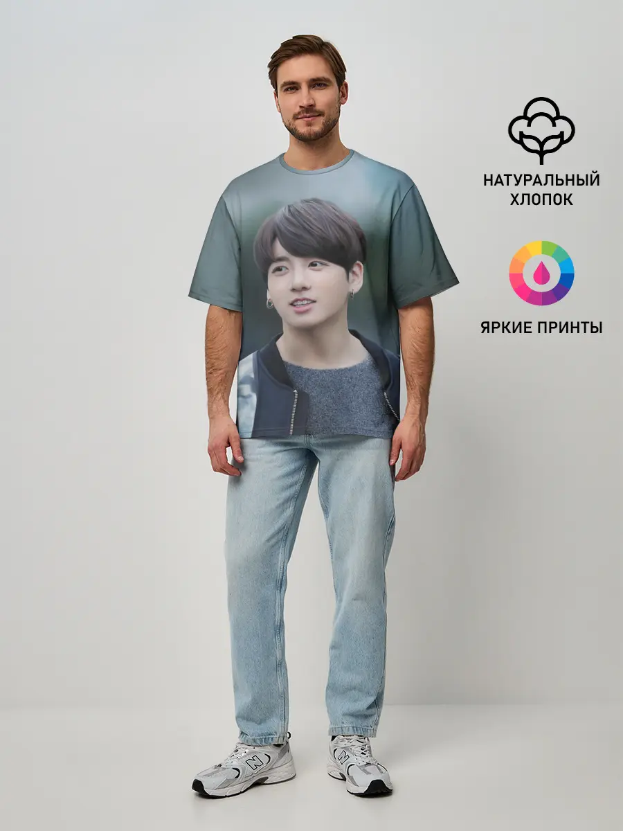 Мужская футболка оверсайз / Корейский Поп