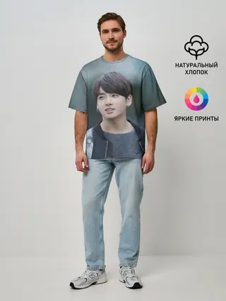 Мужская футболка оверсайз / Корейский Поп