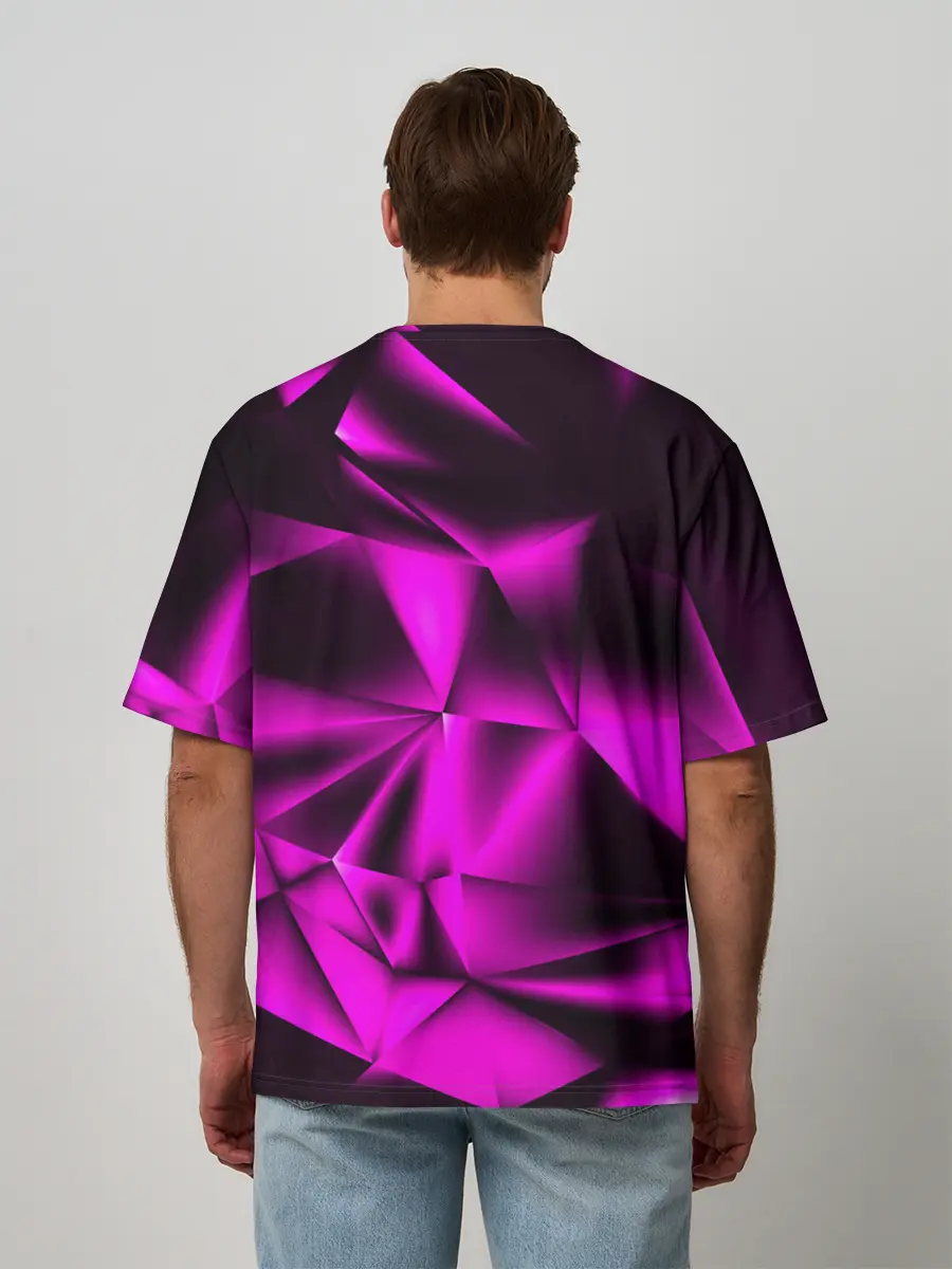 Мужская футболка оверсайз / НЕОНОВАЯ ТЕКСТУРА