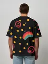 Мужская футболка оверсайз / красочное детство