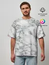 Мужская футболка оверсайз / Мрамор