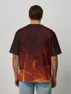 Мужская футболка оверсайз / ПЛАМЯ 3D