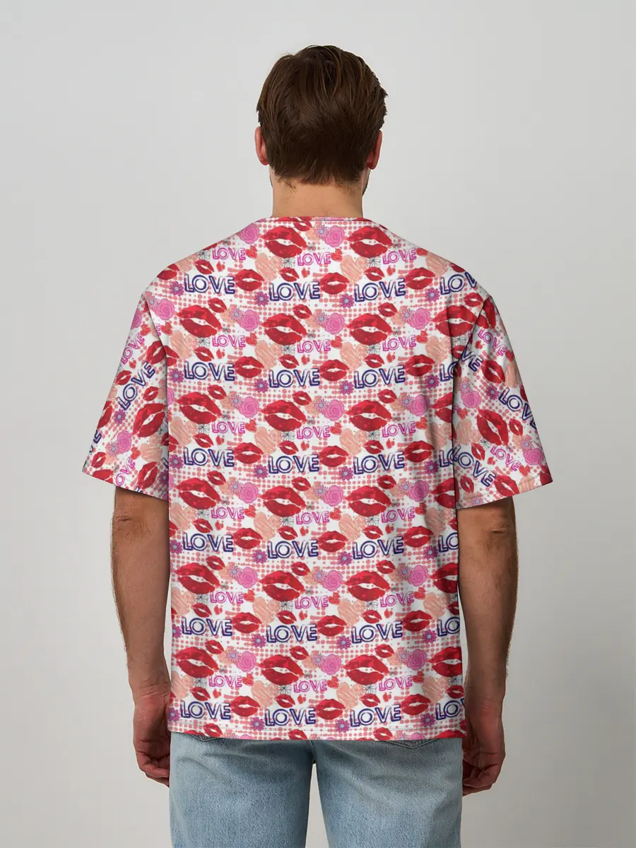 Мужская футболка оверсайз / LOVE