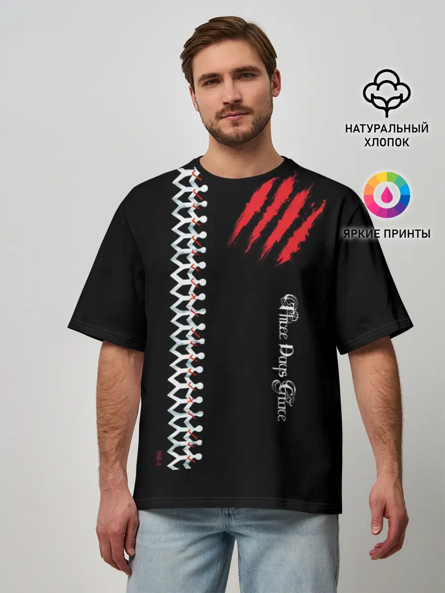 Мужская футболка оверсайз / Three Days Grace