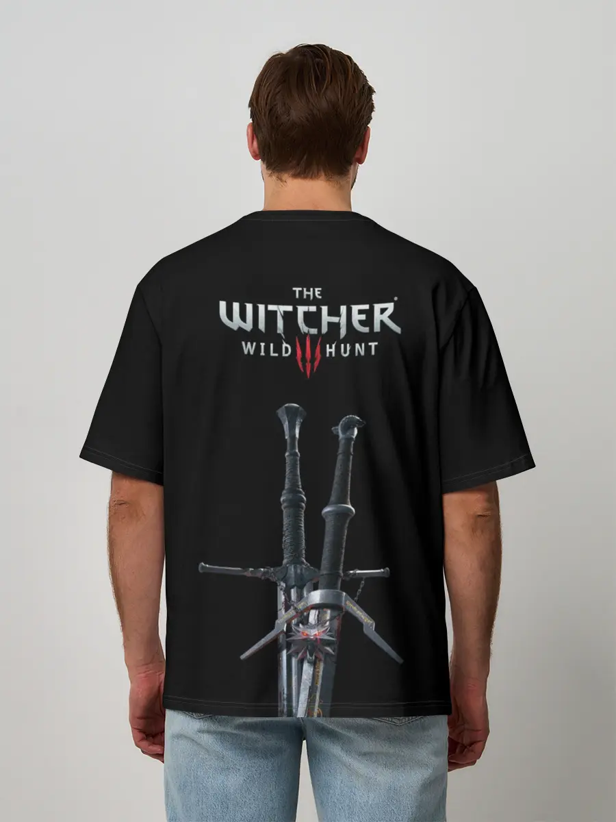 Мужская футболка оверсайз / Геральт и Йен