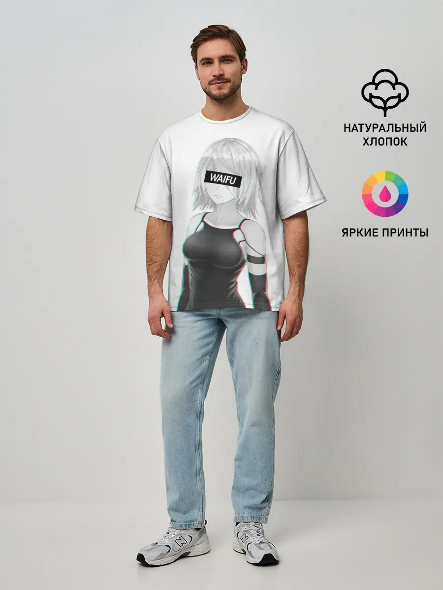 Мужская футболка оверсайз / A2 | WAIFU