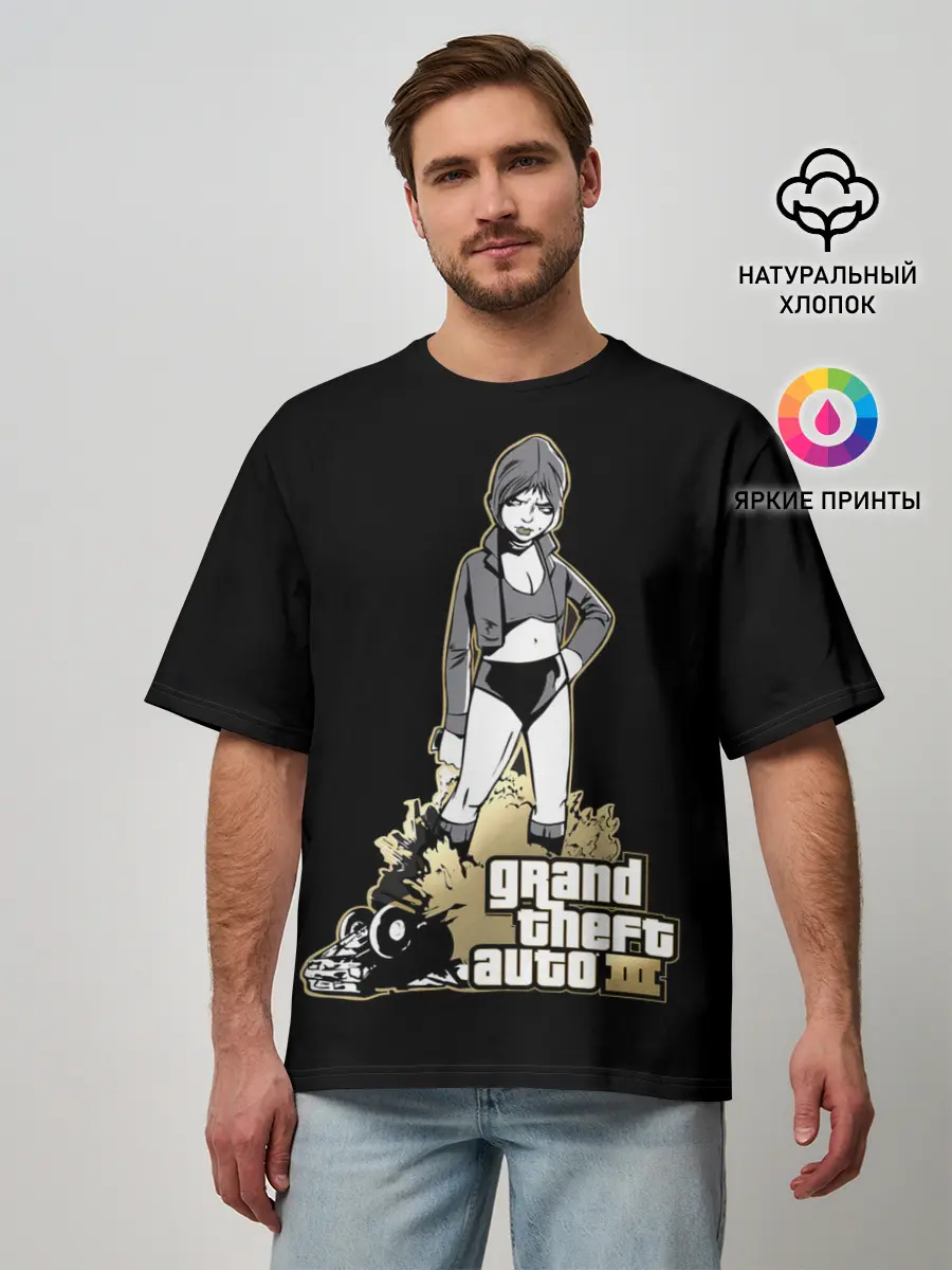 Мужская футболка оверсайз / Каталина | ГТА 3