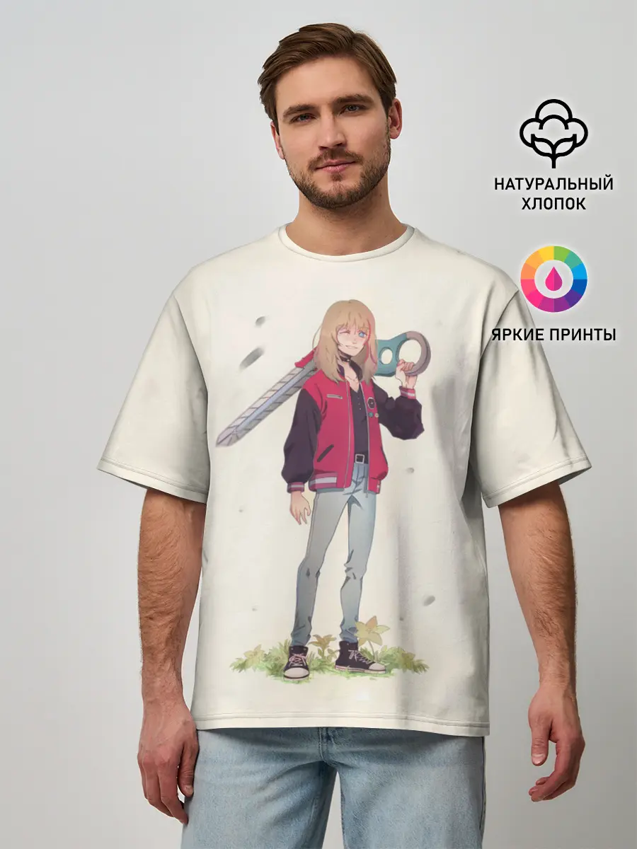 Мужская футболка оверсайз / Кавай