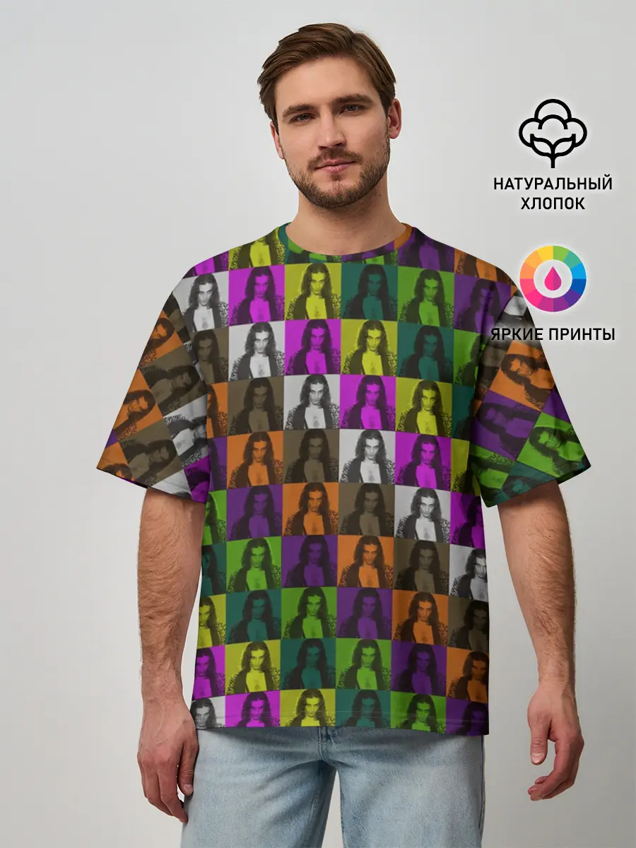 Мужская футболка оверсайз / Damiano David. Colors