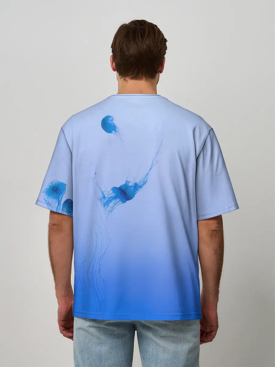 Мужская футболка оверсайз / МЕДУЗЫ | ГРАДИЕНТ