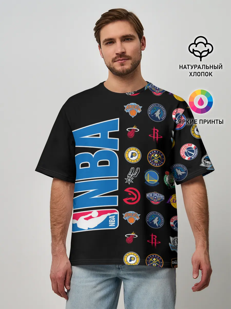 Мужская футболка оверсайз / NBA