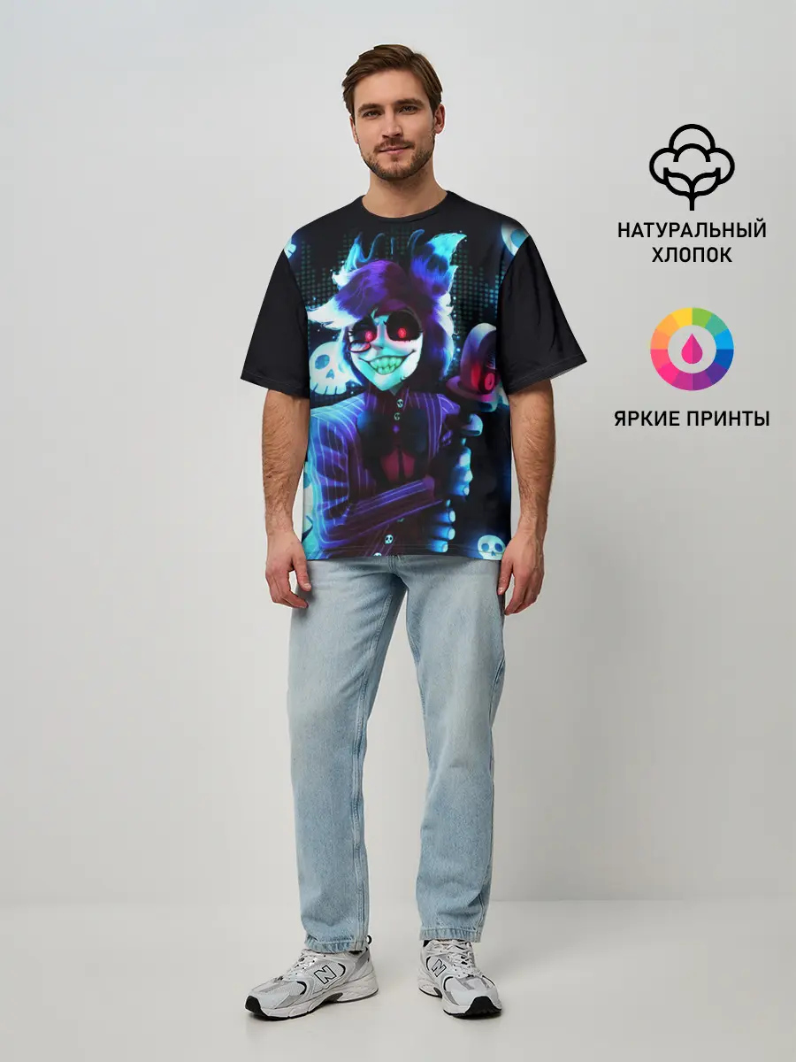 Мужская футболка оверсайз / Отель Хазбин