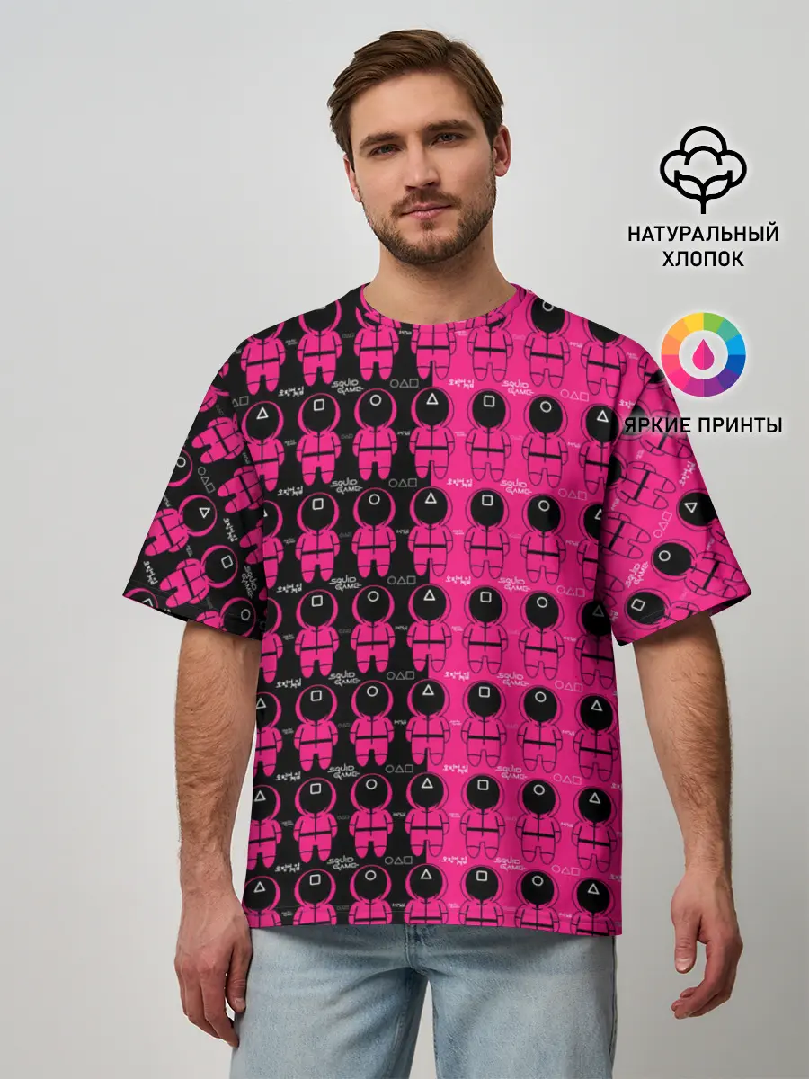 Мужская футболка оверсайз / Squid Game