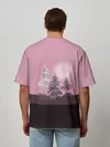 Мужская футболка оверсайз / Розовое сияние