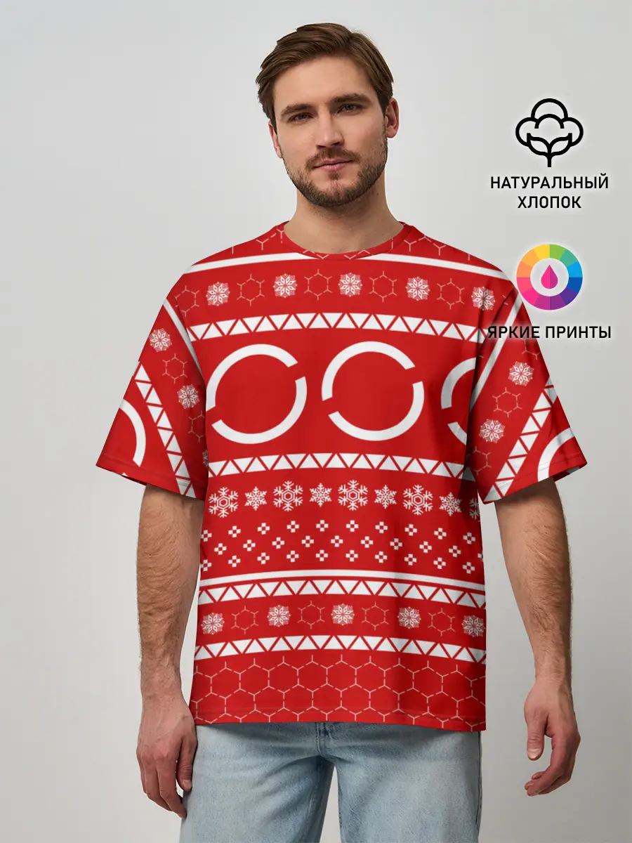 Мужская футболка оверсайз / СВИТЕР DETROIT BECOME HUMAN