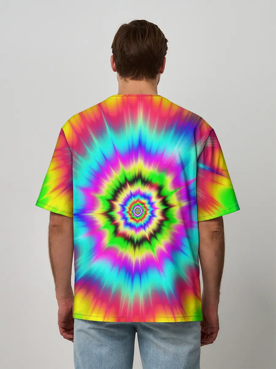 Мужская футболка оверсайз / ОПТИЧЕСКИЙ УЗОР