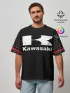 Мужская футболка оверсайз / KAWASAKI | КАВАСАКИ