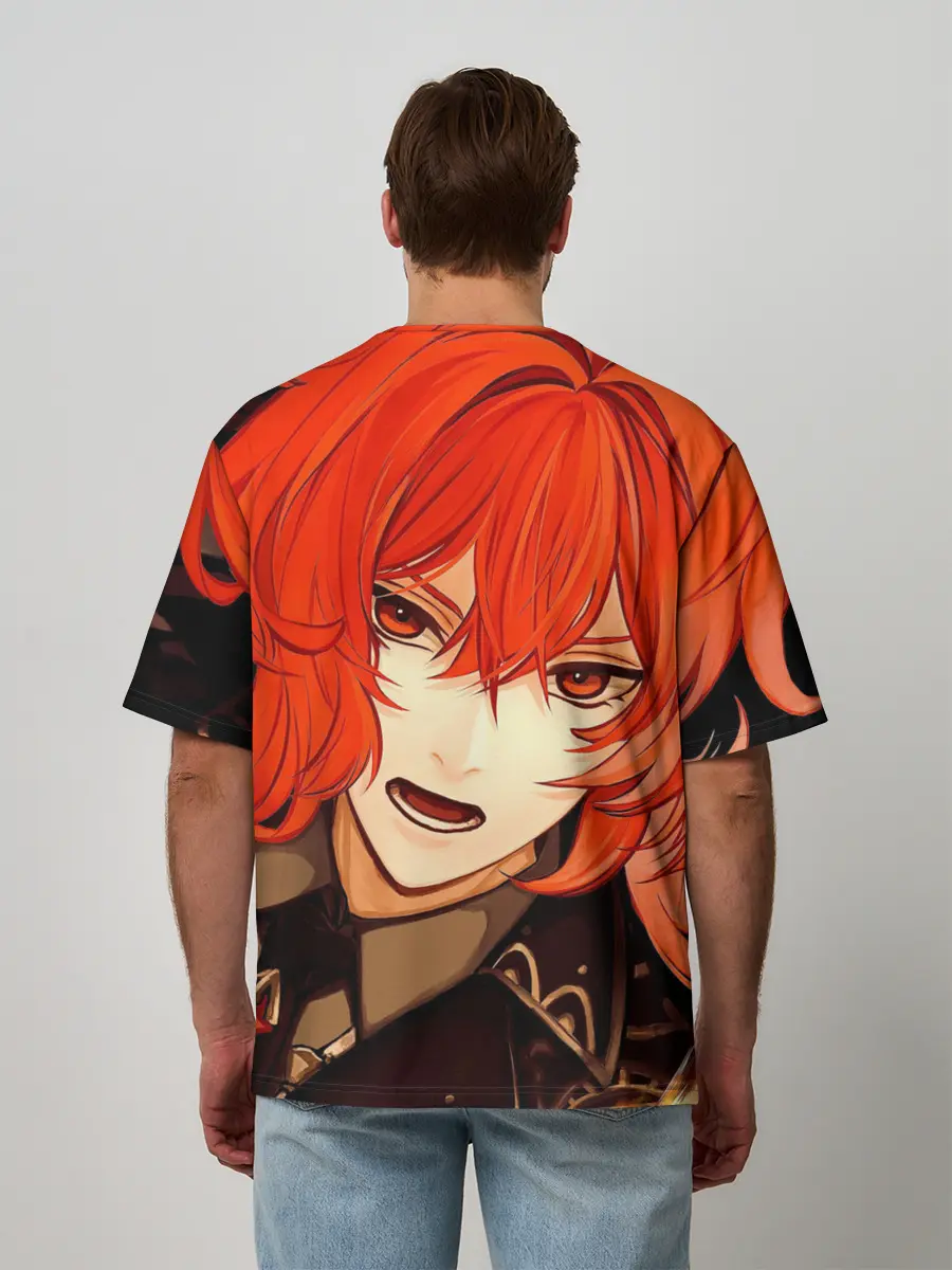 Мужская футболка оверсайз / GENSHIN IMPACT DILUC