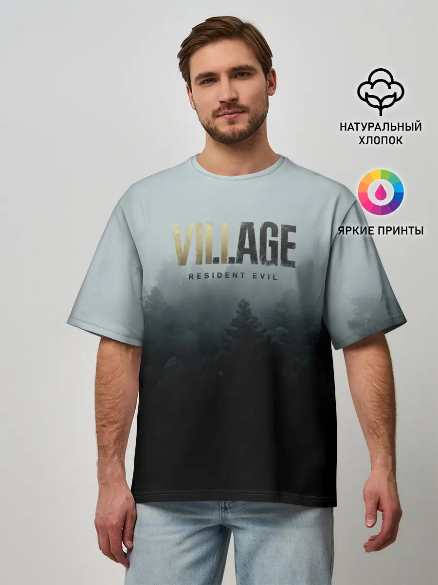 Мужская футболка оверсайз / Resident Evil Village