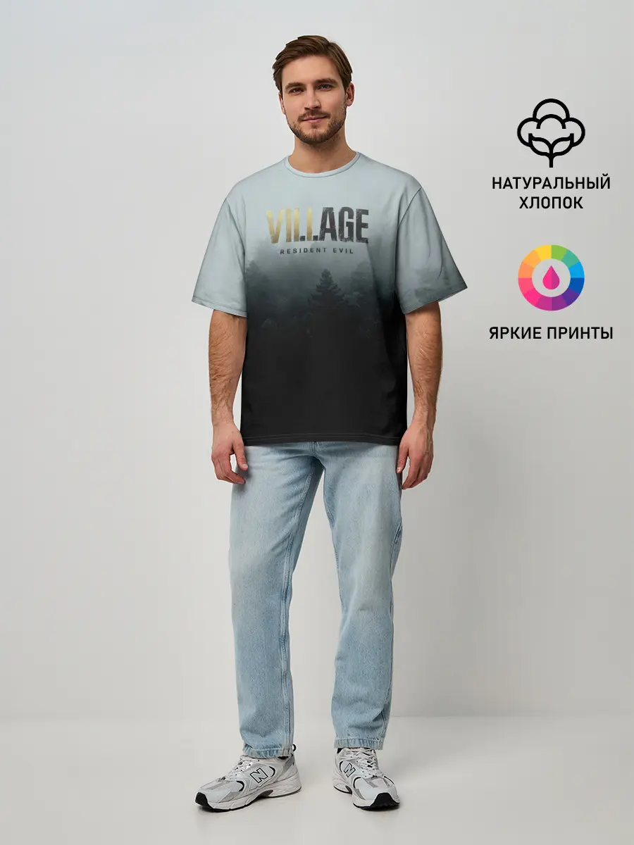 Мужская футболка оверсайз / Resident Evil Village