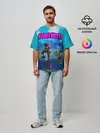 Мужская футболка оверсайз / Fortnite повозка