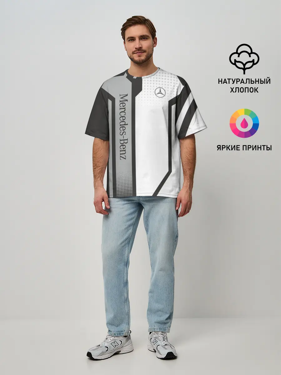 Мужская футболка оверсайз / Mercedes Driver team