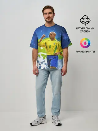 Мужская футболка оверсайз / Роберто Карлос | Бразилия