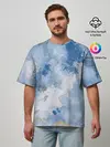 Мужская футболка оверсайз / Небесные мазки