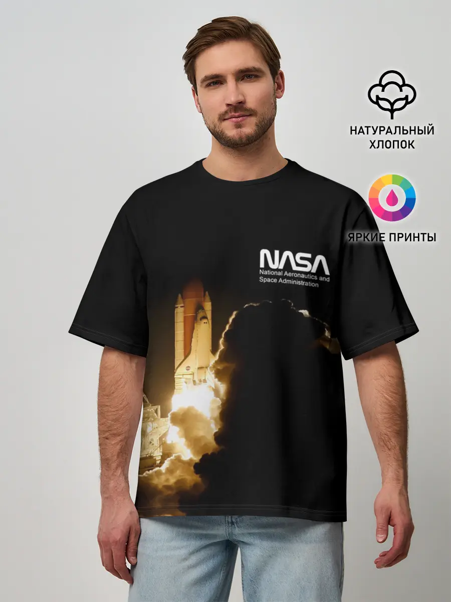 Мужская футболка оверсайз / NASA